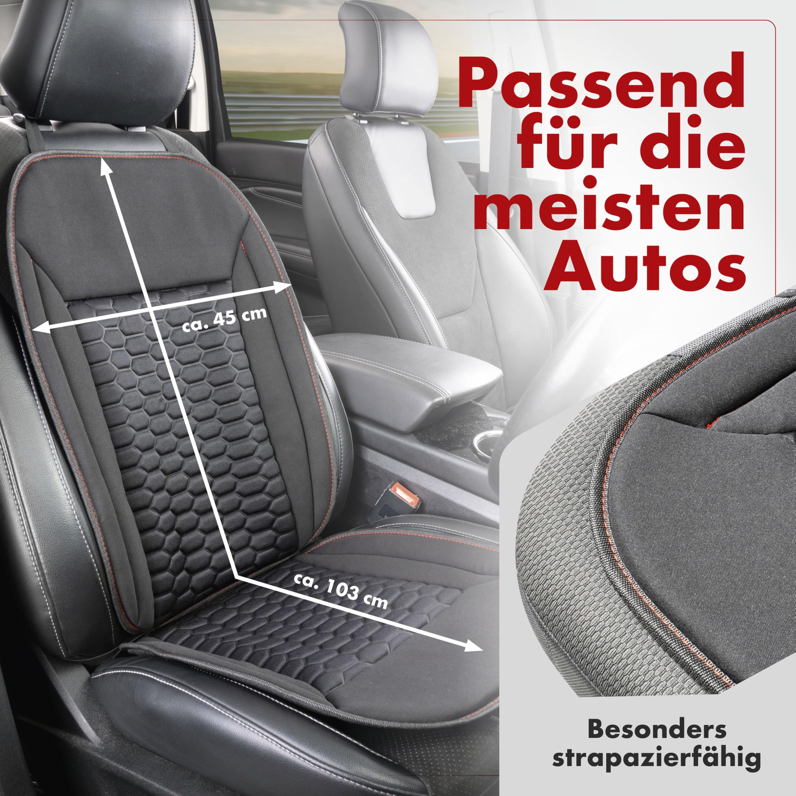 Coprisedile Auto Walser Valtteri - Universale Nero/Rosso, Imbottito, Per Auto, SUV E Camion - Foto 10