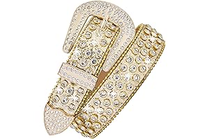 Men's Fashion Rhinestone Studded Western Belt