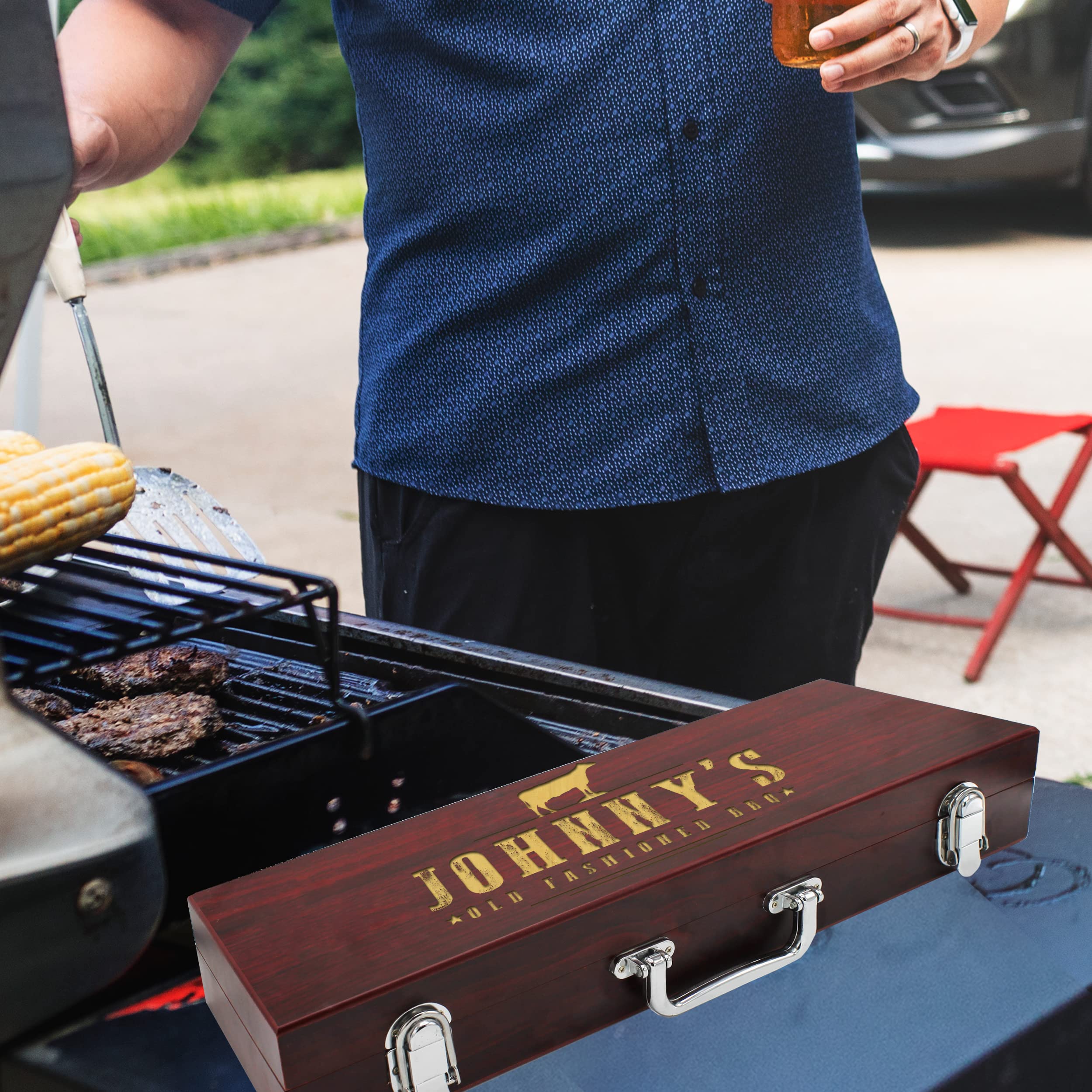 Engraved Personalized Grilling Set Engraved Grill Bbq Gifts Set