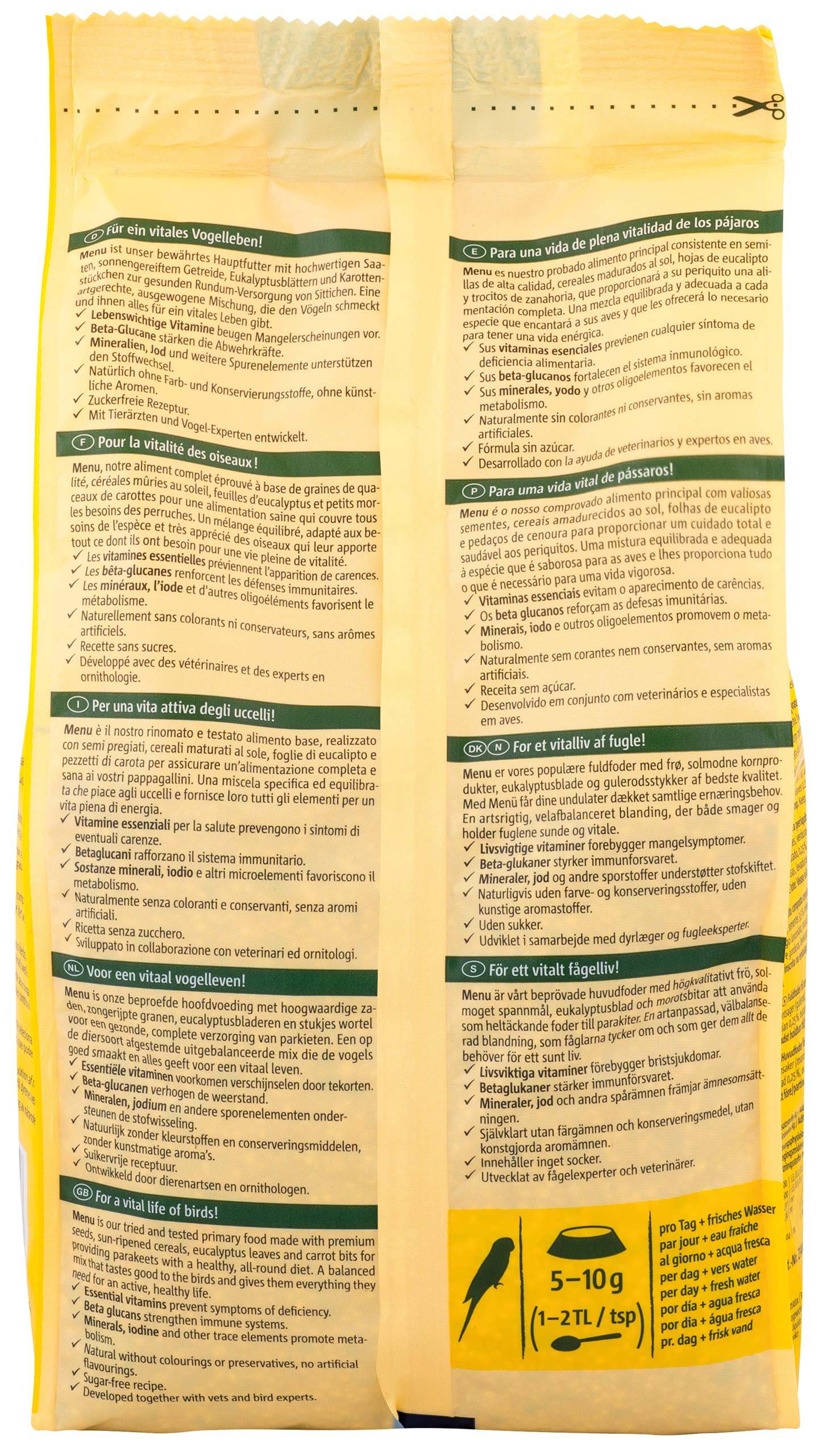 Vitakraft menú periquitos - 1 KG, 333.33 g (Pack of 3) - Image 3