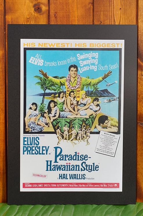 Amazon ハワイアン雑貨 ハワイアンポスター Elvis Presley Paradise Hawaiian Style I 17 アートフレーム ポスター オンライン通販