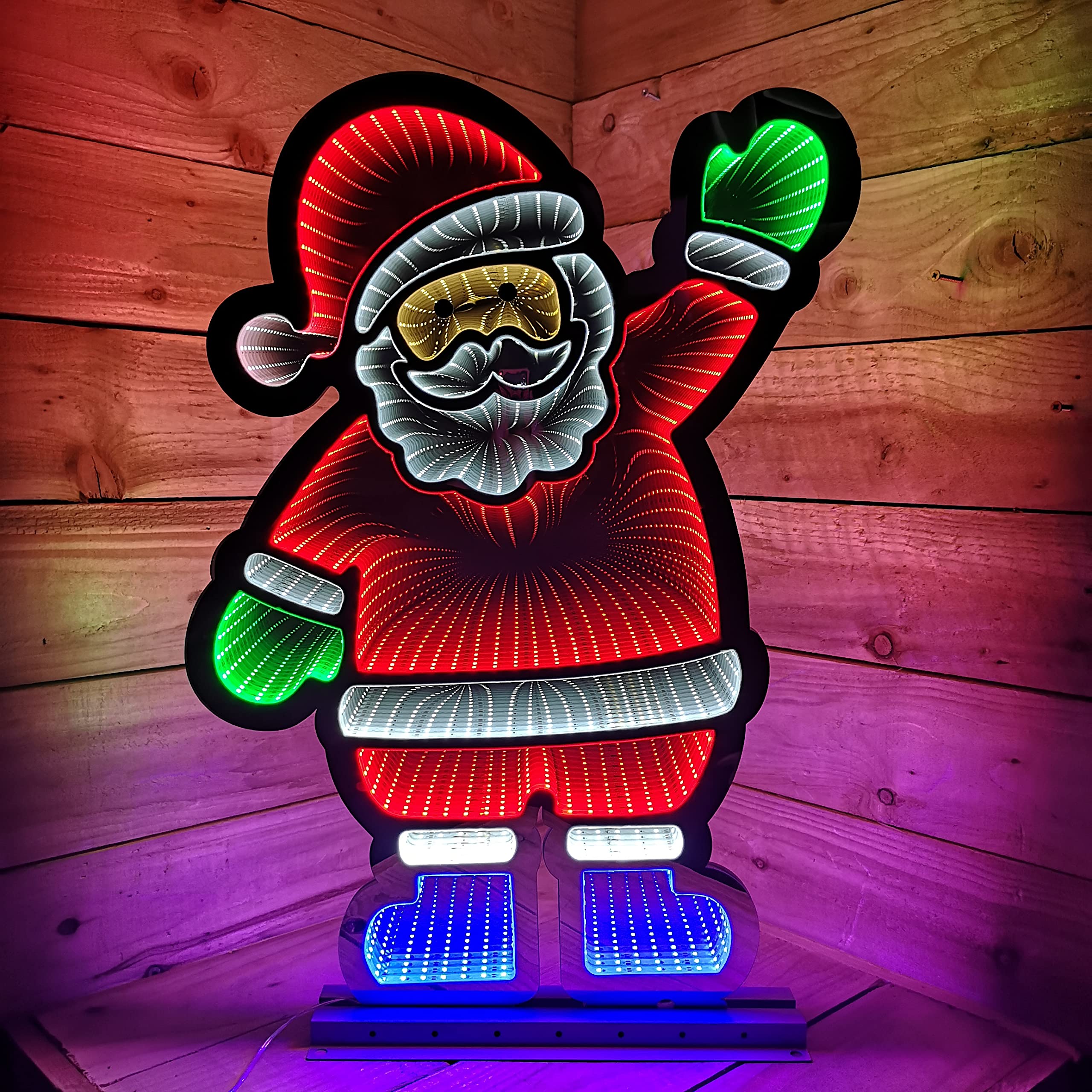 Samuel Alexander 74Cm Led Infinity Standing Santa Christmas Decoration