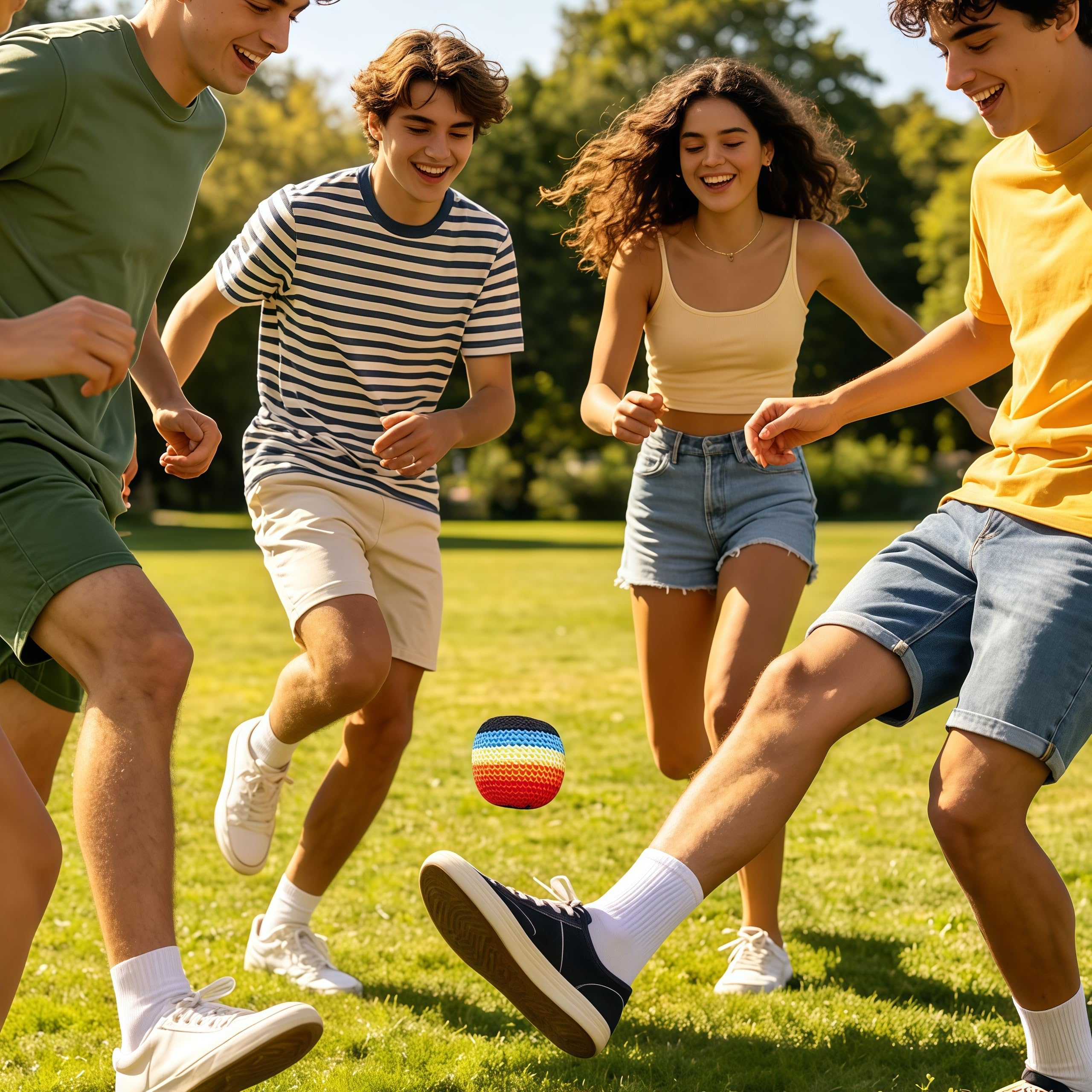 Tshaka Assortiment N°2 – 4 Balles De Jonglerie & Footbag – Designs Variés – Balle Molle Recyclée – Dès 3 Ans