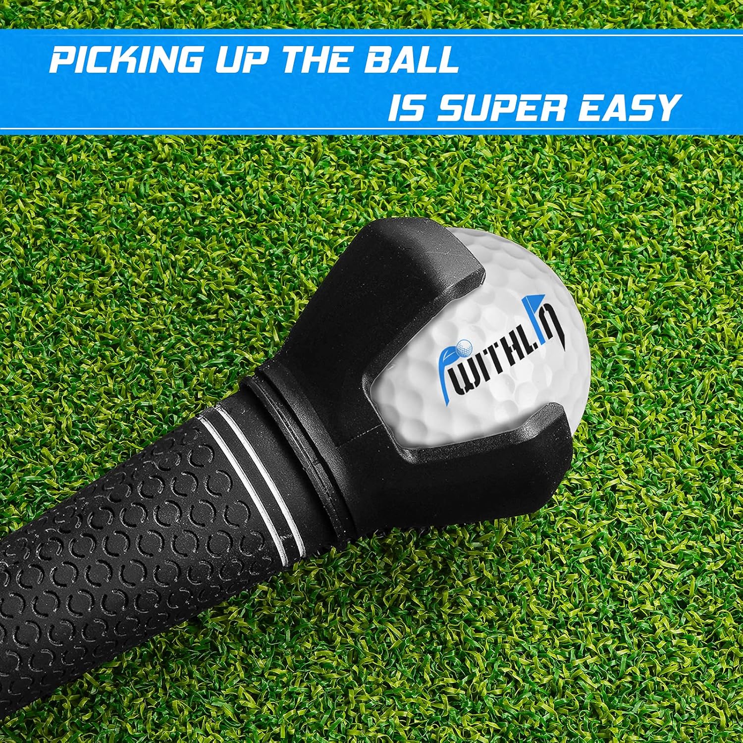 review prowithlin Golf Ball Retriever, 3-Prong Golf Ball Grabber for Golf Putters, Golf Ball Pick Up Retriever, Golf Gifts Accessories for Men