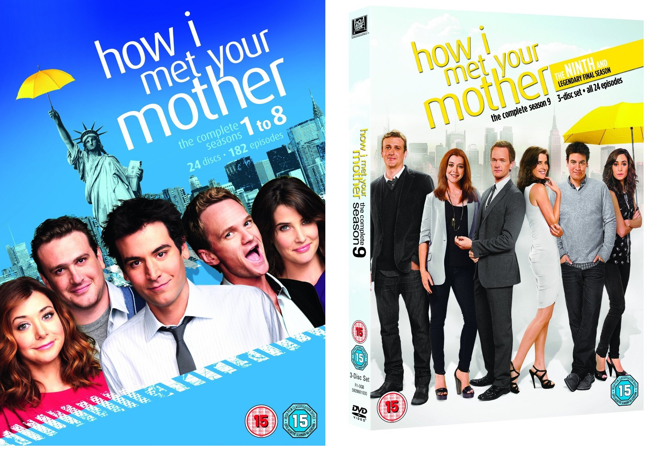 How I Met Your Mother TV Series 1 - 9 Complete All 189 Episodes DVD Boxset Collection [ 27 Discs ] Season 1, 2, 3, 4, 5, 6, 7, 8 and 9 + Extras + Featurettes + Deleted Scenes + More...