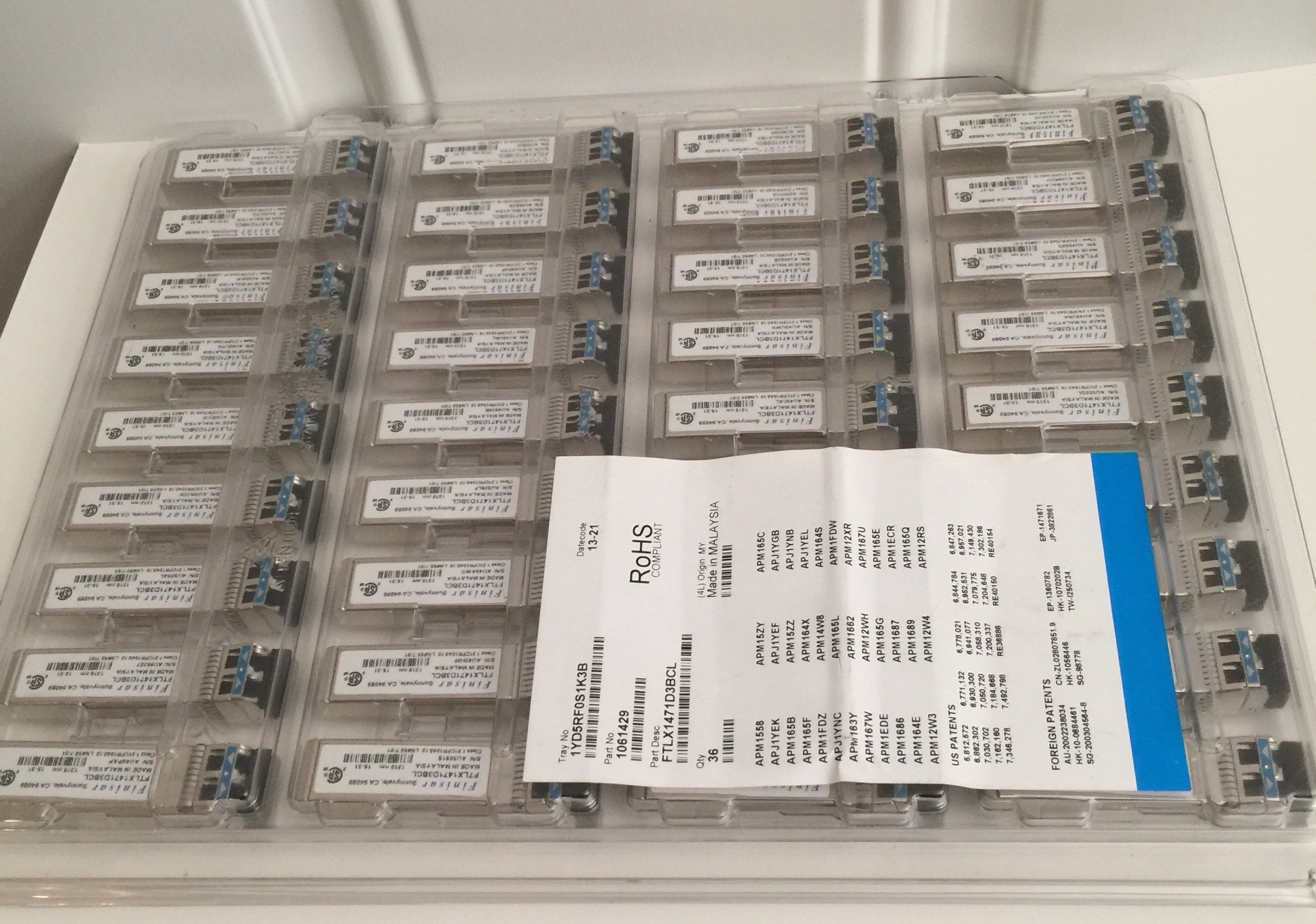 Finisar FTLX1471D3BCL 10.5Gb/s RoHS 6 Compliant 1310nm SFP+ Transceiver Retail (FinisarFTLX1471D3BCL)