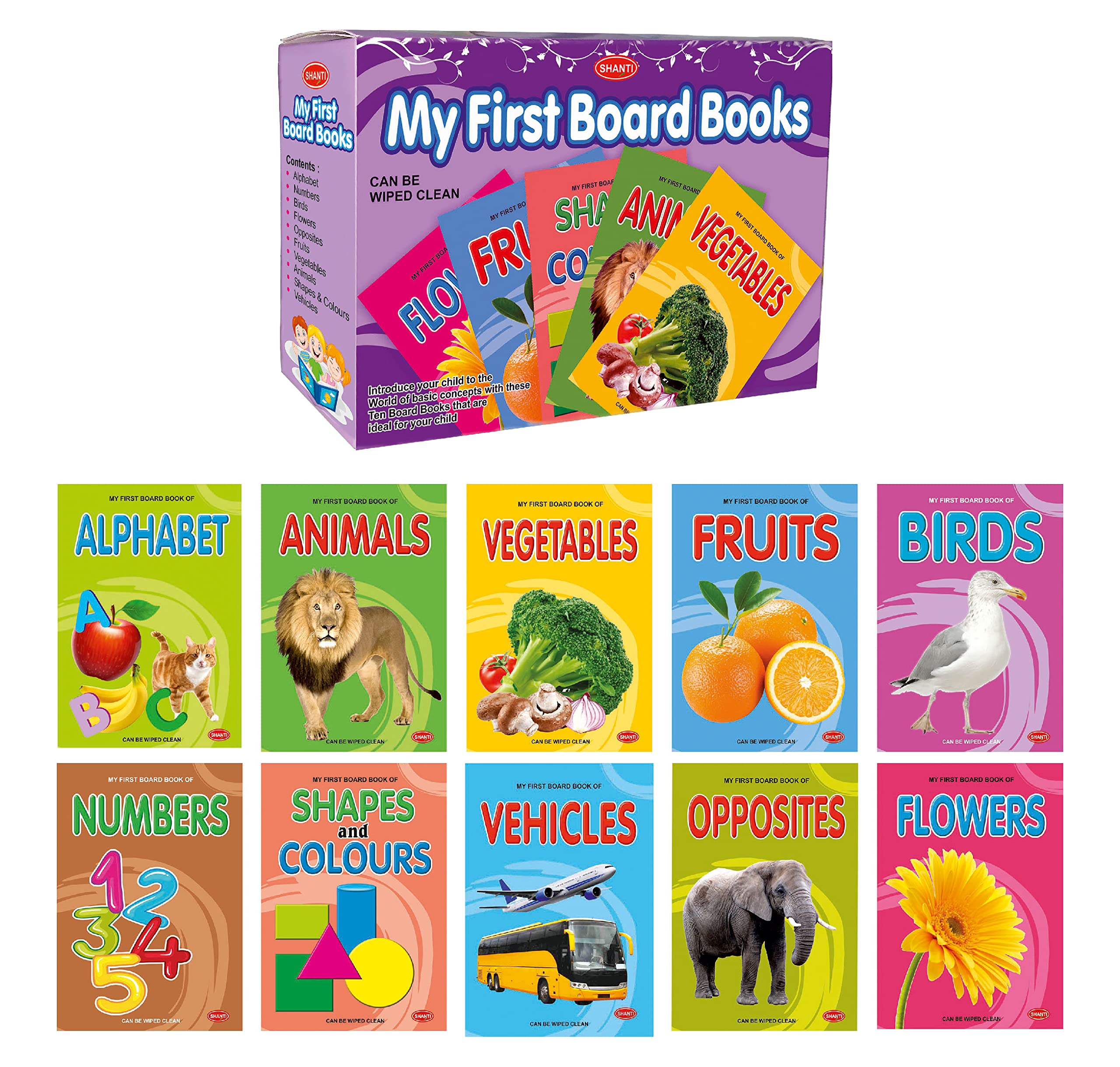 Shanti Publication My First Board Book - English( Set of 10 Books )