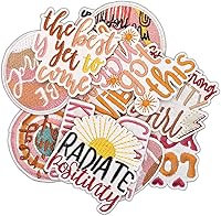 17PCS Bohemian Positive Affirmations Iron-On Patches - Motivational Embroidered Appliques for Jackets, Bags, Clothes
