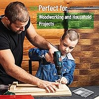 Vista 7 de Mr. Pen - Kit surtido de tornillos para madera, 400 piezas, 20 anclajes de tornillo M6, puntas Phillips negras, cabeza plana, M3, juego surtido