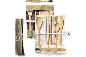 GreenZla Portable Bamboo Utensil Set