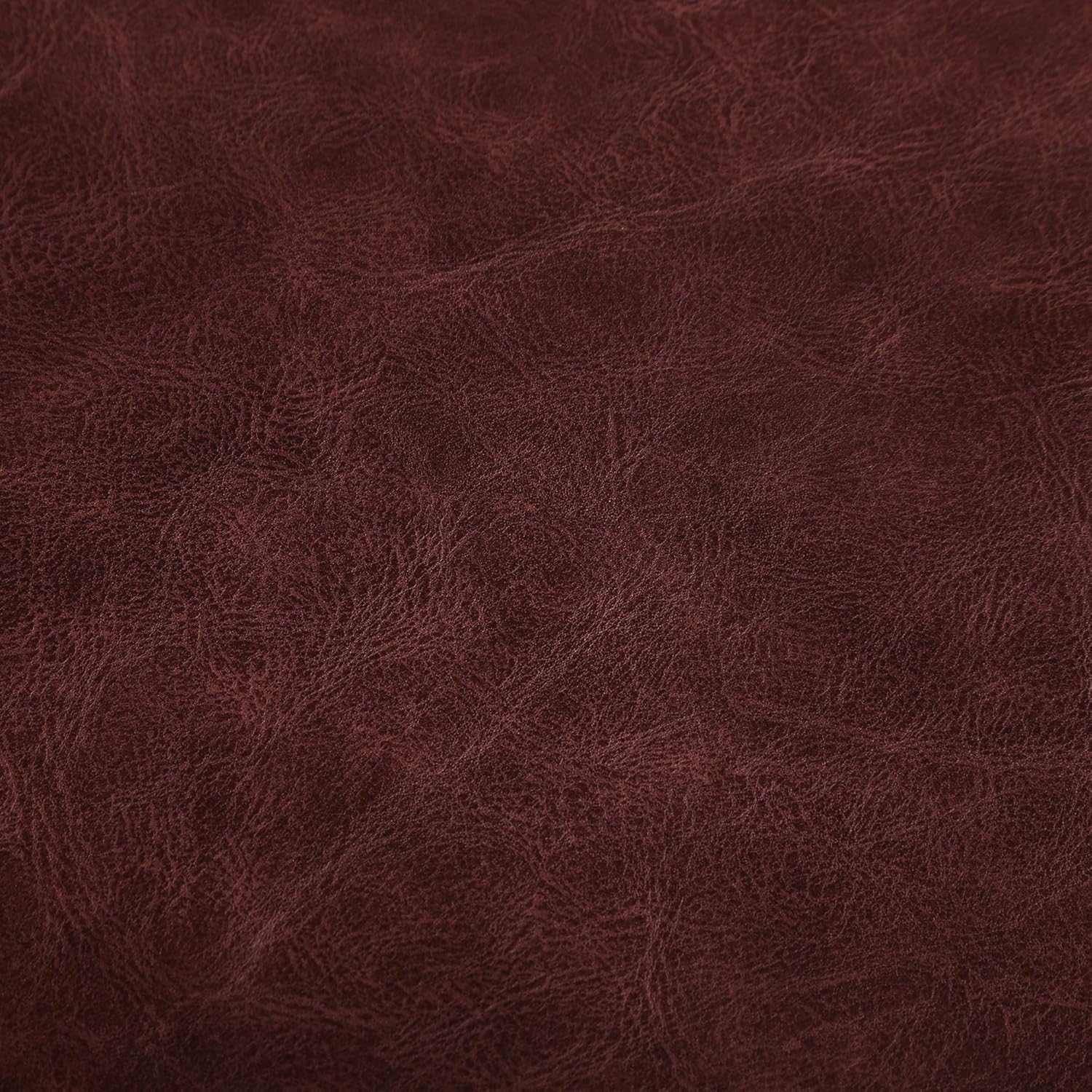 Premium Faux Leather Upholstery Fabric 1.2mm Thickness，Waterproof Upholstery Leather Distressed Bark Fabric(Dark Brown,Pre-Cut 36"x54")