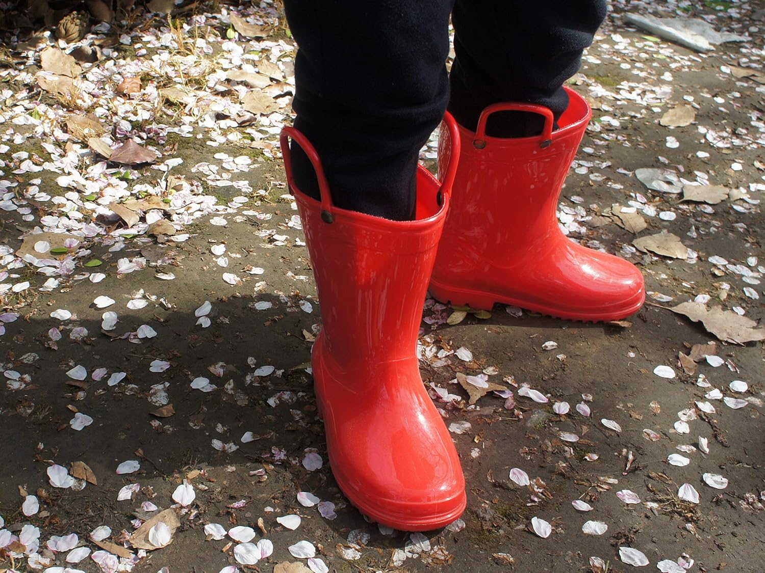 Outee Adorable Printed Lightweight Waterproof Rain Boots for Toddler and Kids