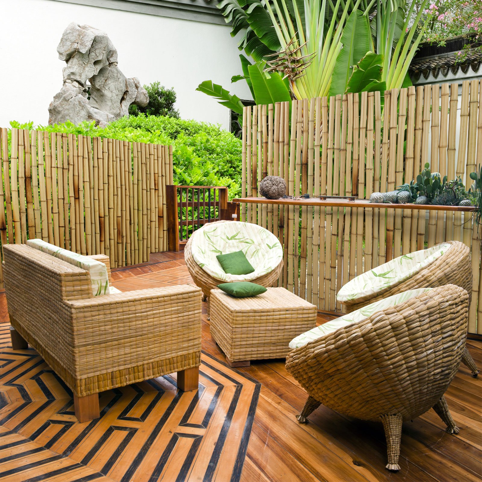 Amazon.de: casa pura Bambus Sichtschutz | Bambusmatte in Premiumqualitt,  Massive Bambusrohre | naturbelassen | DREI Gren (180x200cm, HxB)