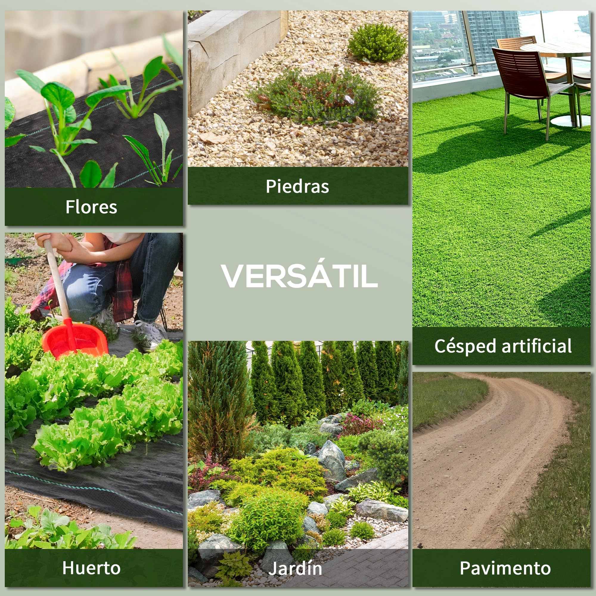 Outsunny Malla Antihierbas Malla Antimaleza 2x100 m Malla Geotextil para Control de Malezas y Malas Hierbas de Jardín Rollo de Malla Antimaleza para Terraza Patio Negro