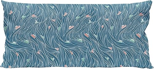 Ambesonne Funda de cojín náutica, diseño de dibujos animados de barcos náuticos, velero, vacaciones, viaje, funda de almohada decorativa Verde