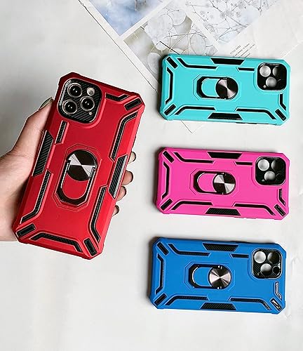 Miniatura 8 de Funda para iPhone 14 Pro Max de 6.7 pulgadas 2022, protección de grado militar, soporte de anillo giratorio de metal integrado, a prueba de golpes,