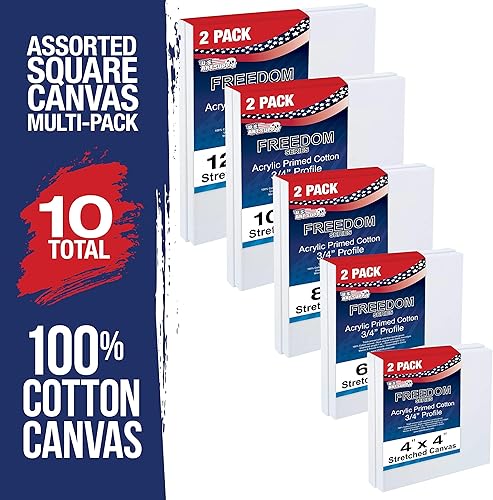 Miniatura 2 de US Art Supply lona elástica sin ácido, de calidad, supervaliosa, de 8 x 10 pulgadas, paquete de 10, yeso de excelente perfil, paquete de supervalor