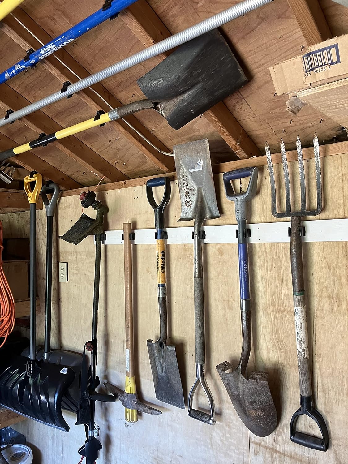Wall Mount Clip, Hand Tool Holder SCREW MOUNT Landscapers Clip - For storage yard tools, Hand & Garden tools, Shovel, Rake and More