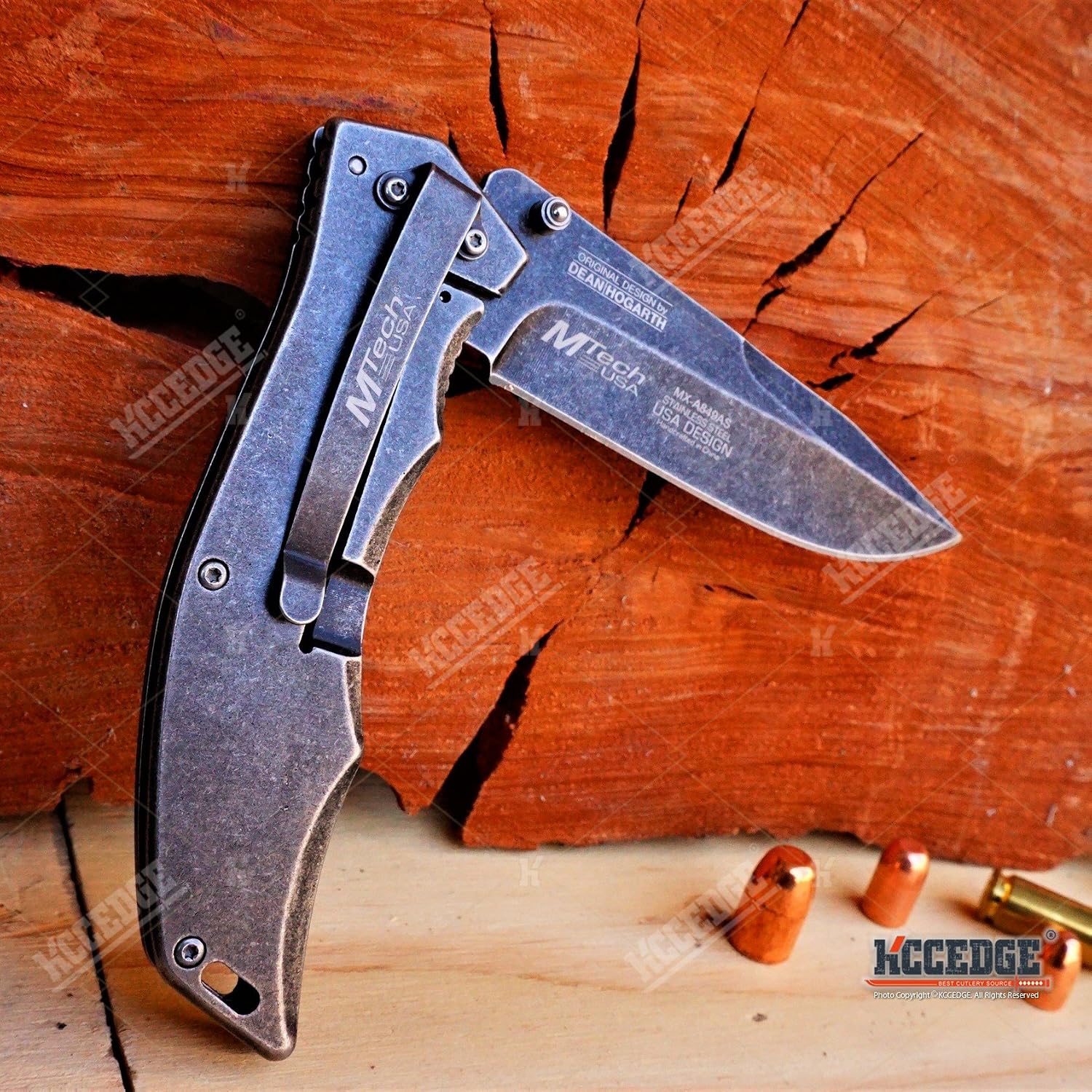 KCCEDGE BEST CUTLERY SOURCE USA American Flag 8 Inches Folding Pocket Knife PROUD OF AMERICA KNIFE (Don't Tread on Me)