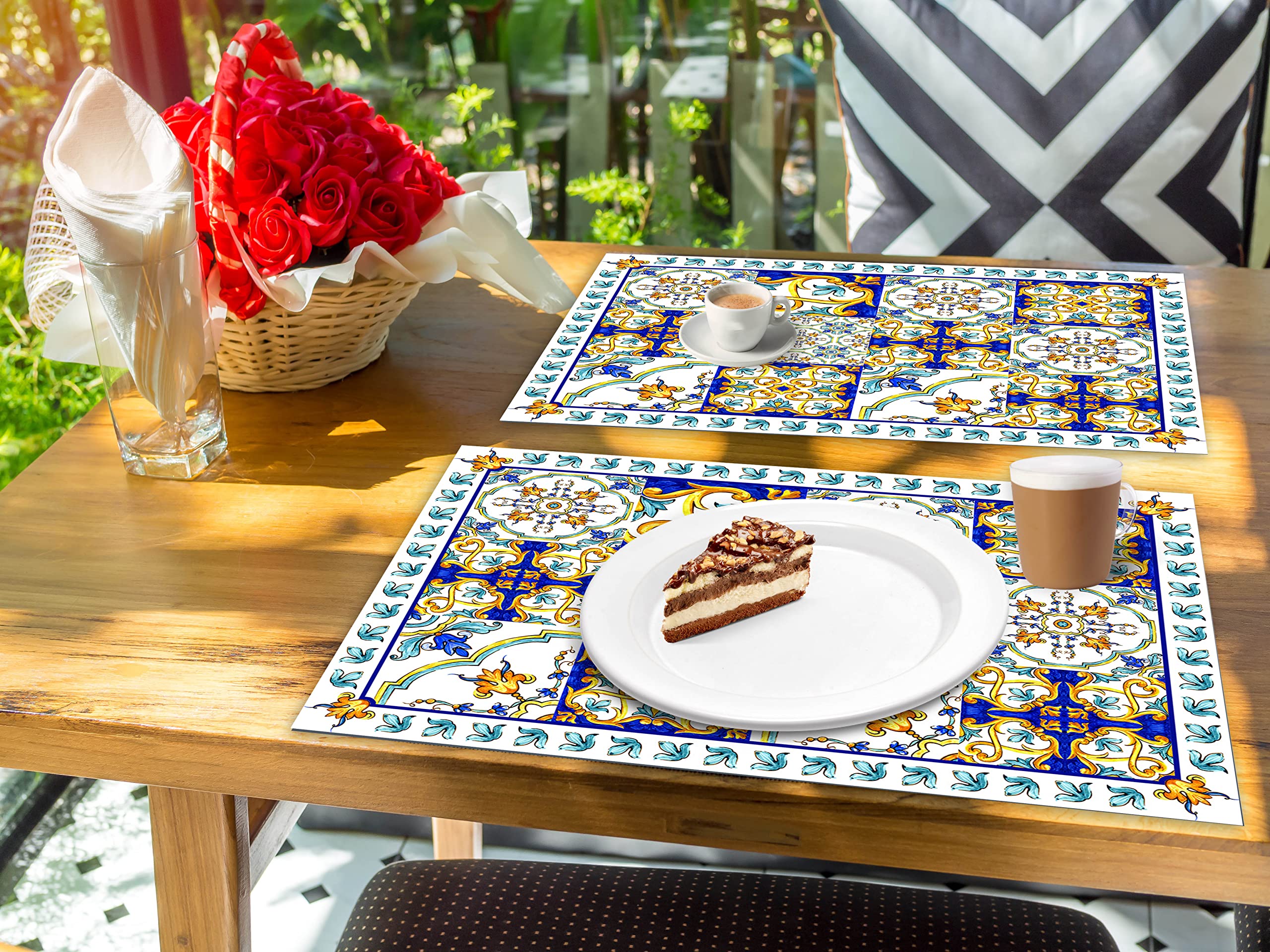 Set 4 tovagliette americane 33x45 cm, Diverse fantasie Ottima idea regalo (Tovaglietta K2)