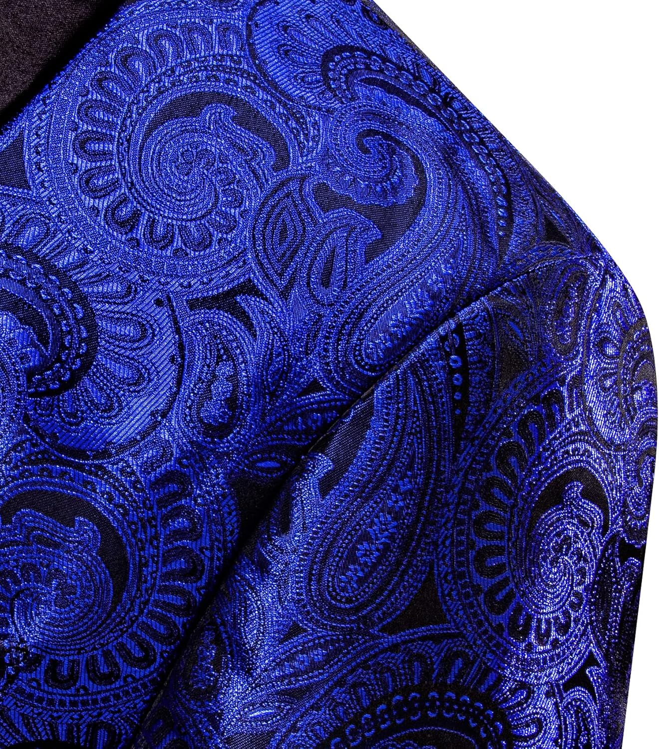 Barry.Wang Blazer for Men Paisley Sport Coat Lightweight Suit Jacket Regular Tuxedo Flower Mardi Gras Carnival Gift - Image 7