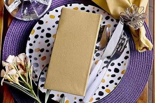 Vista 29 de Servilletas de papel azules Tela desechable de lino como servilletas de cena Toallas de mano Toallas de mano Servilletas de papel suaves