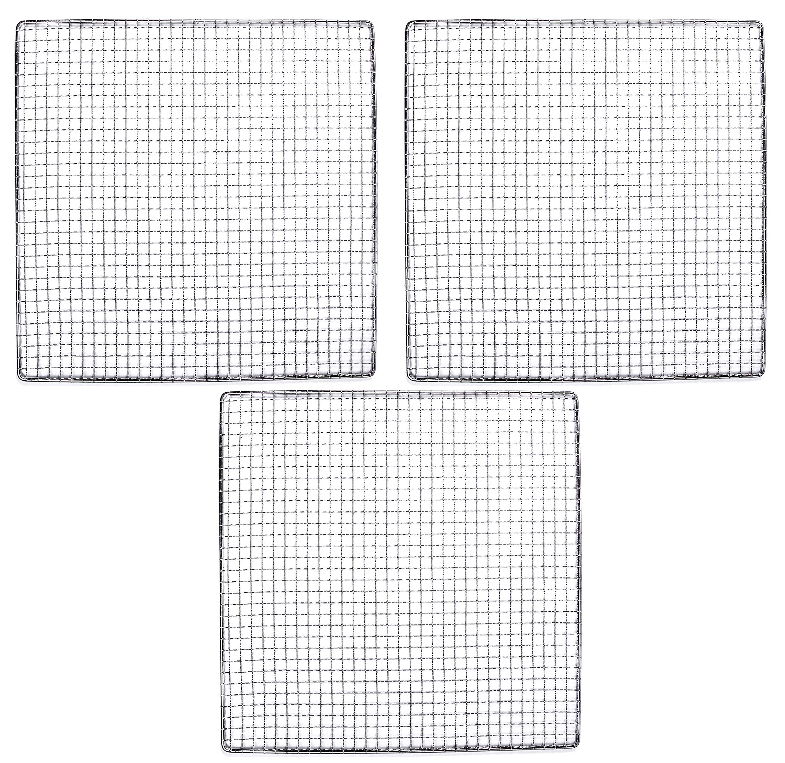 3 Stainless Steel Trays fits Excalibur Dehydrator Replacement UPGRADE Food Shelf Mesh Screen by Bright Kitchen