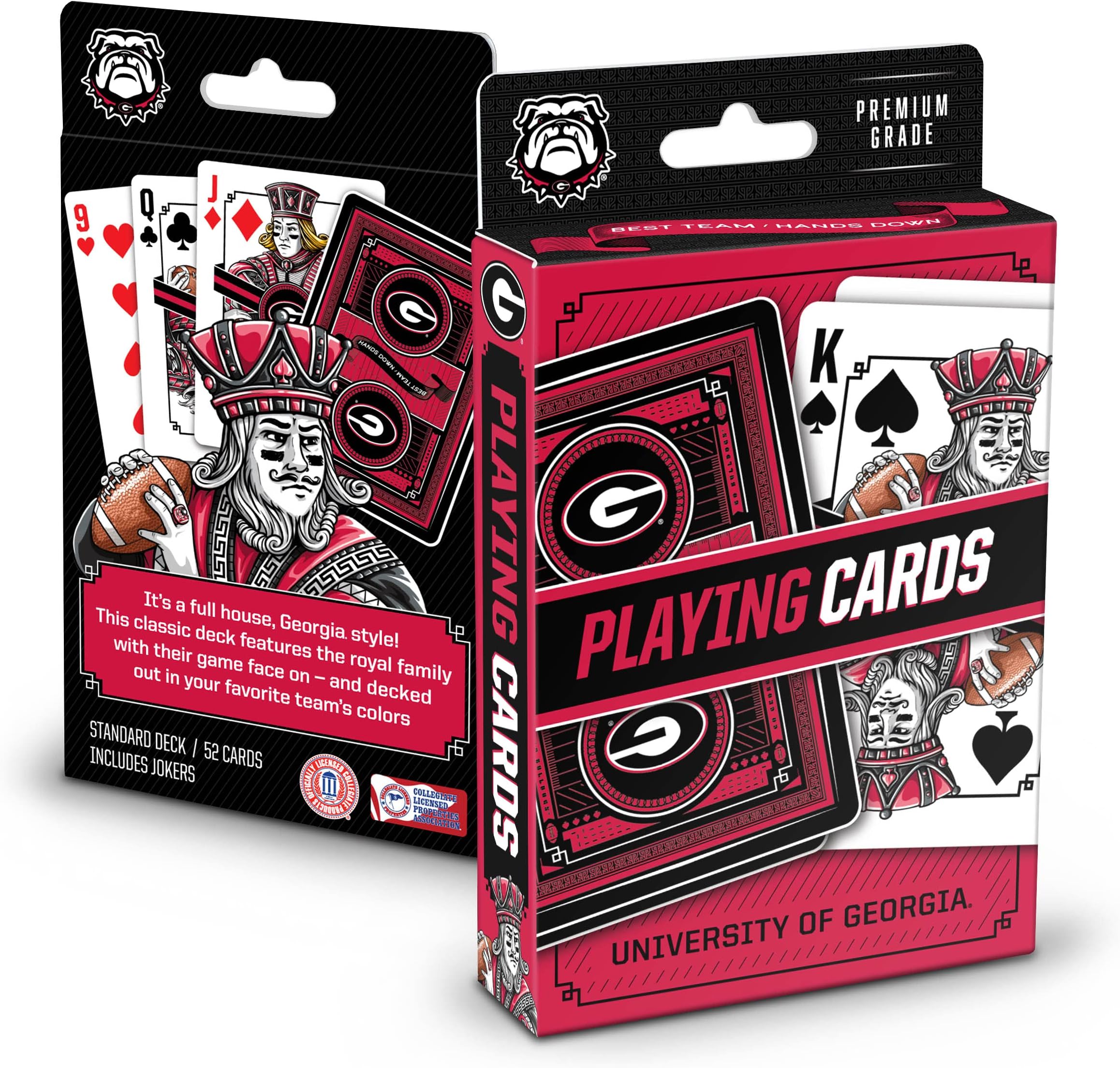 NCAA Officially-Licensed Playing Cards - Original Artwork on All face Cards and Jokers - Team’s Official Colors - Quality Linen Texture - Designed in The USA