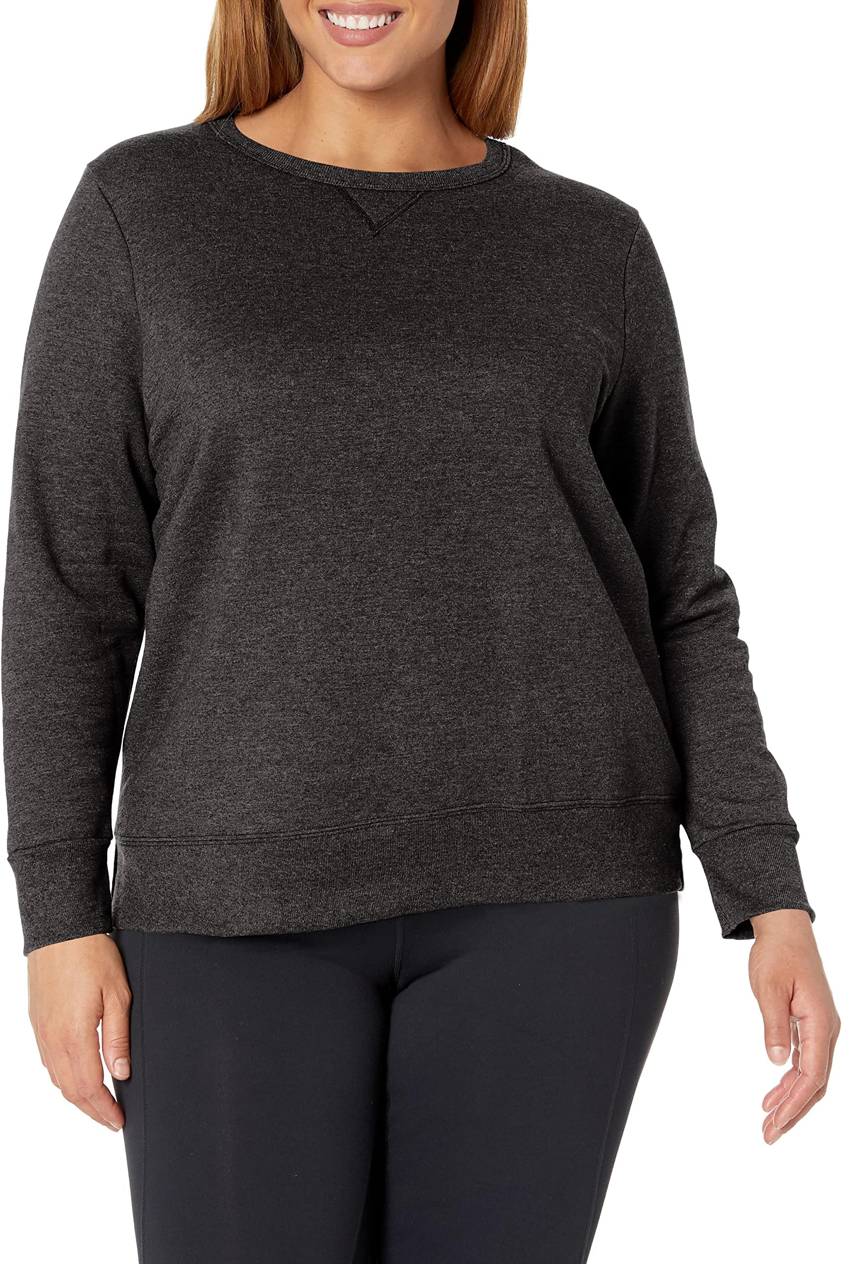 womens Plus-size Ecosmart Sweatshirt With V-notch