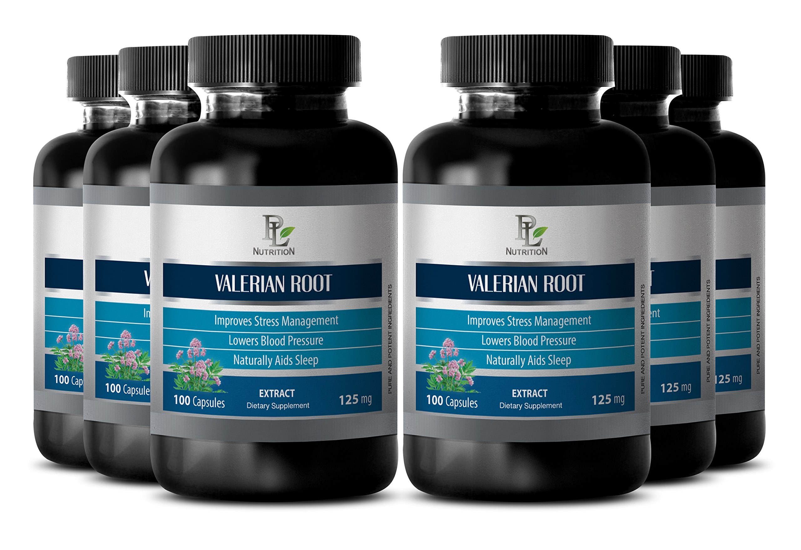 Sleep aid Fast - Valerian Root Extract 125 MG - Valerian Root Extract Capsules - 6 Bottle 600 Capsul