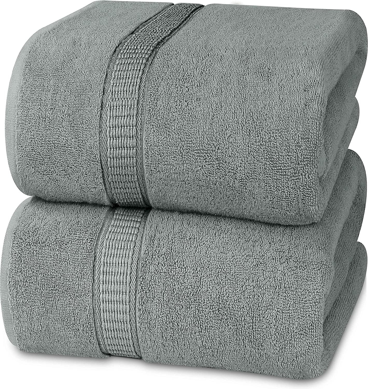 Utopia Towels - Premium Jumbo Bath Sheet (90 x 180 cm, 8 Pack) - 100% Ring Spun Cotton Highly Absorbent and Quick Dry Extra Large Bath Sheet - Super Soft Hotel Quality Towel (Cool Grey)