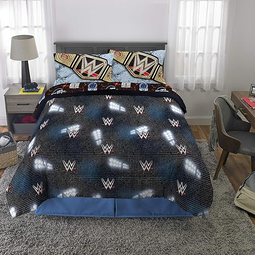 Miniatura 51 de Franco - Juego de ropa de cama coleccionable Nintendo Donkey Kong, 5 piezas, edredón reversible supersuave y juego de sábanas con funda, tamaño Rojo