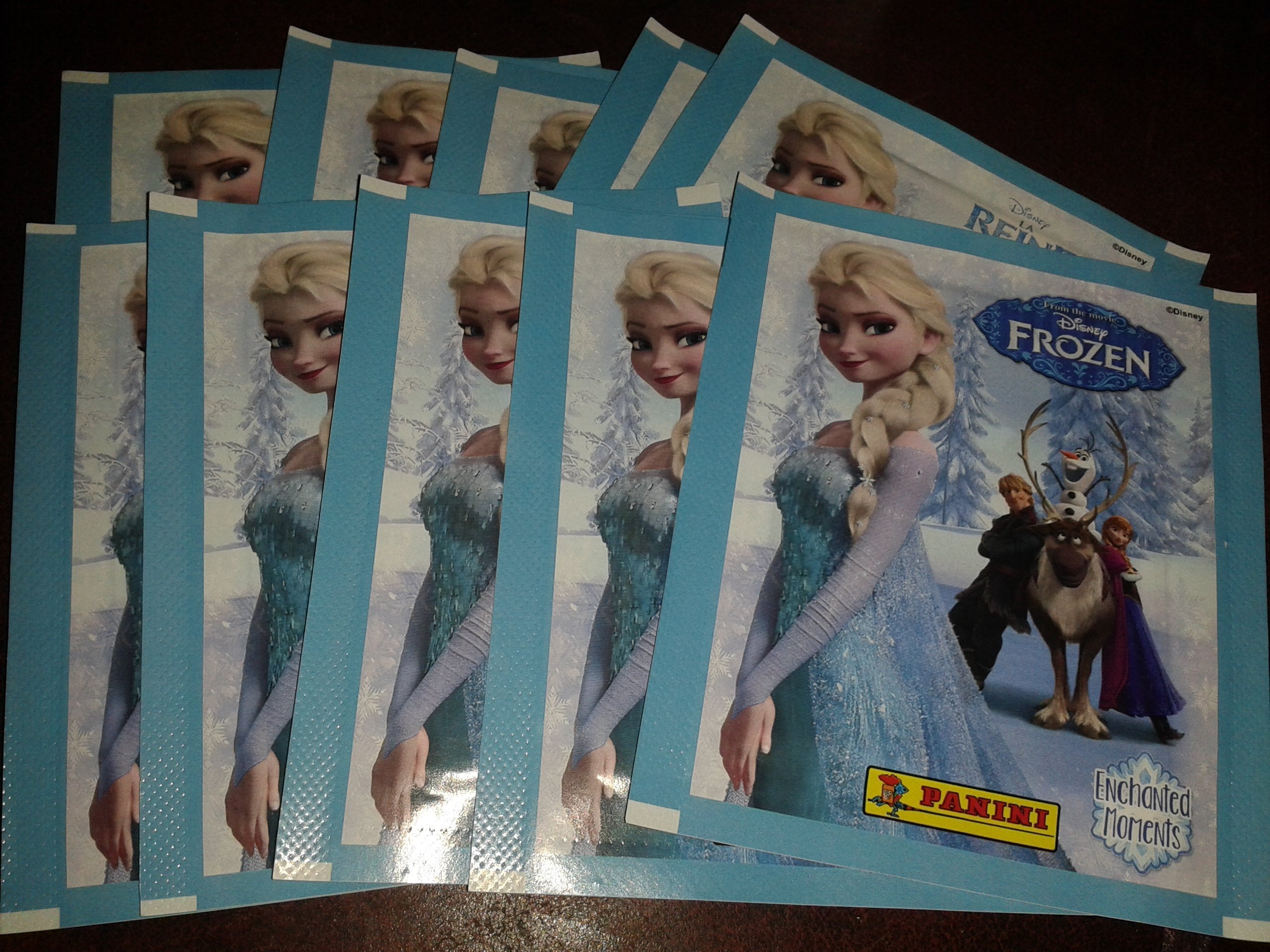 10 packets of Panini Disney Frozen Enchanted Moments Stickers (50 random stickers)