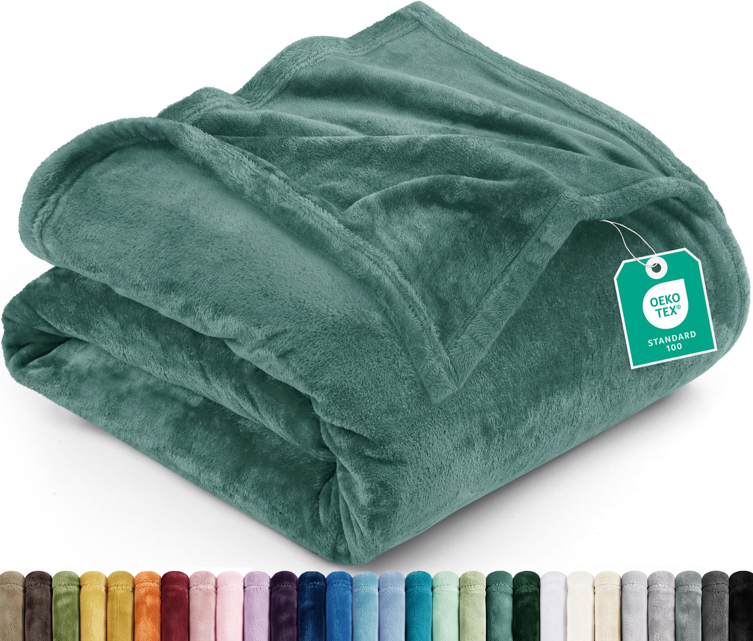 Utopia Bedding Soft Fleece Bed Blanket Throw Size Celadon (50x60 Inch)