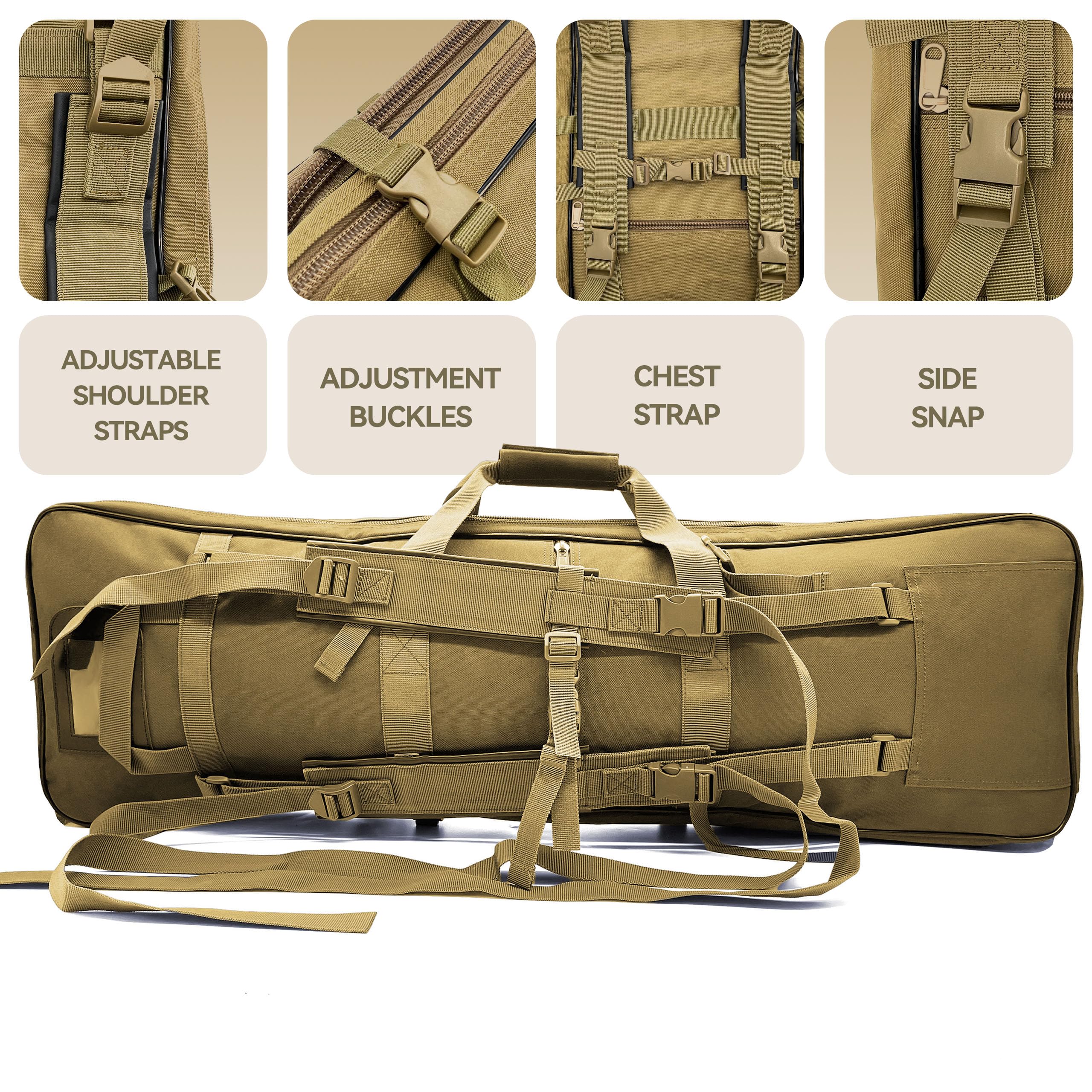 Alephnull Funda Escopeta Funda Rifle con Visor Acolchada 120 cm / 100 cm / 85 cm Funda Carabina Mochila Táctica para Caza y Pesca al Aire Libre