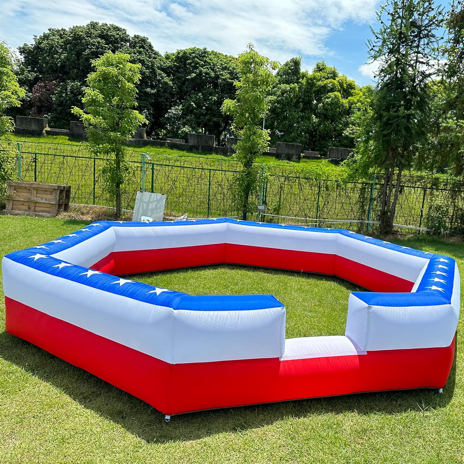 WARSUN 15FT Gaga Ball Pit Inflatable with Powerful Blower