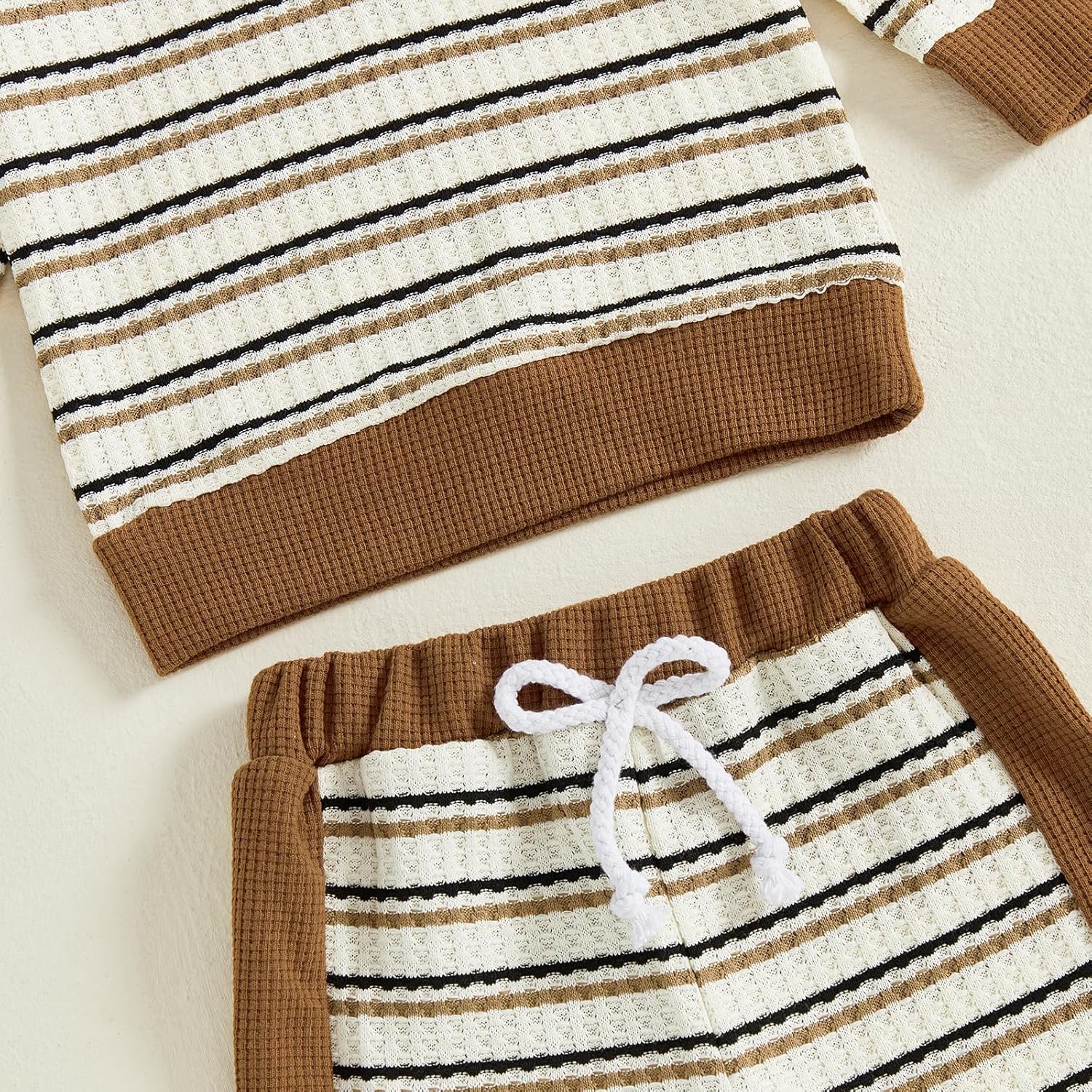 Kuriozud Toddler Boy Fall Clothes Baby Long Sleeve Lapel Button Shirt Color Block Pants Set Baby Boy Winter Outfit - Image 7