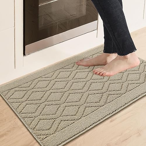 COSY HOMEER Tapete de cocina antideslizantes, absorbentes para el piso, alfombra de cocina lavable, tapete de pie para fregadero, alfombra de