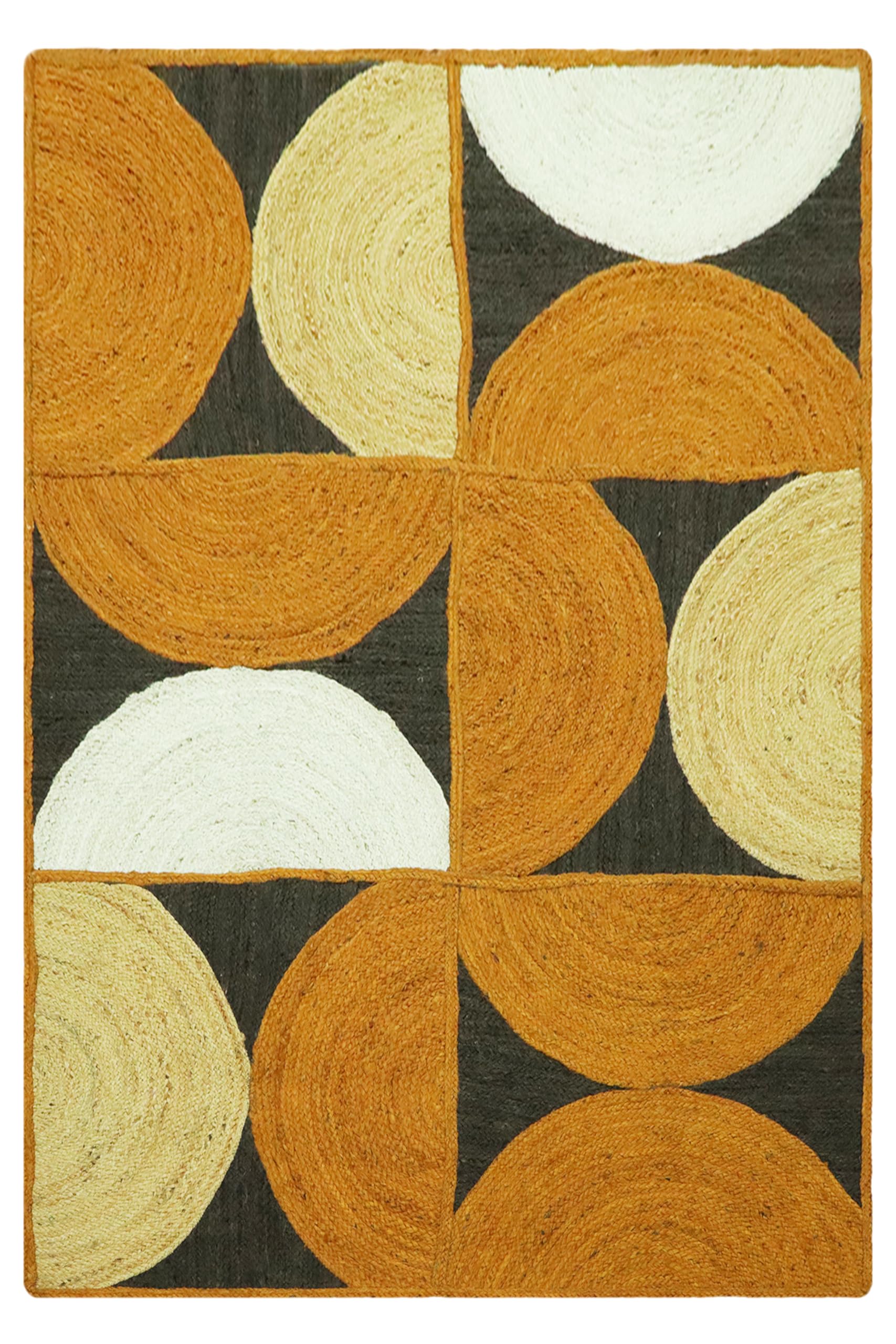 Tapis en jute multicolore 0,9x1,5m pour réchauffer le sol de la cuisine