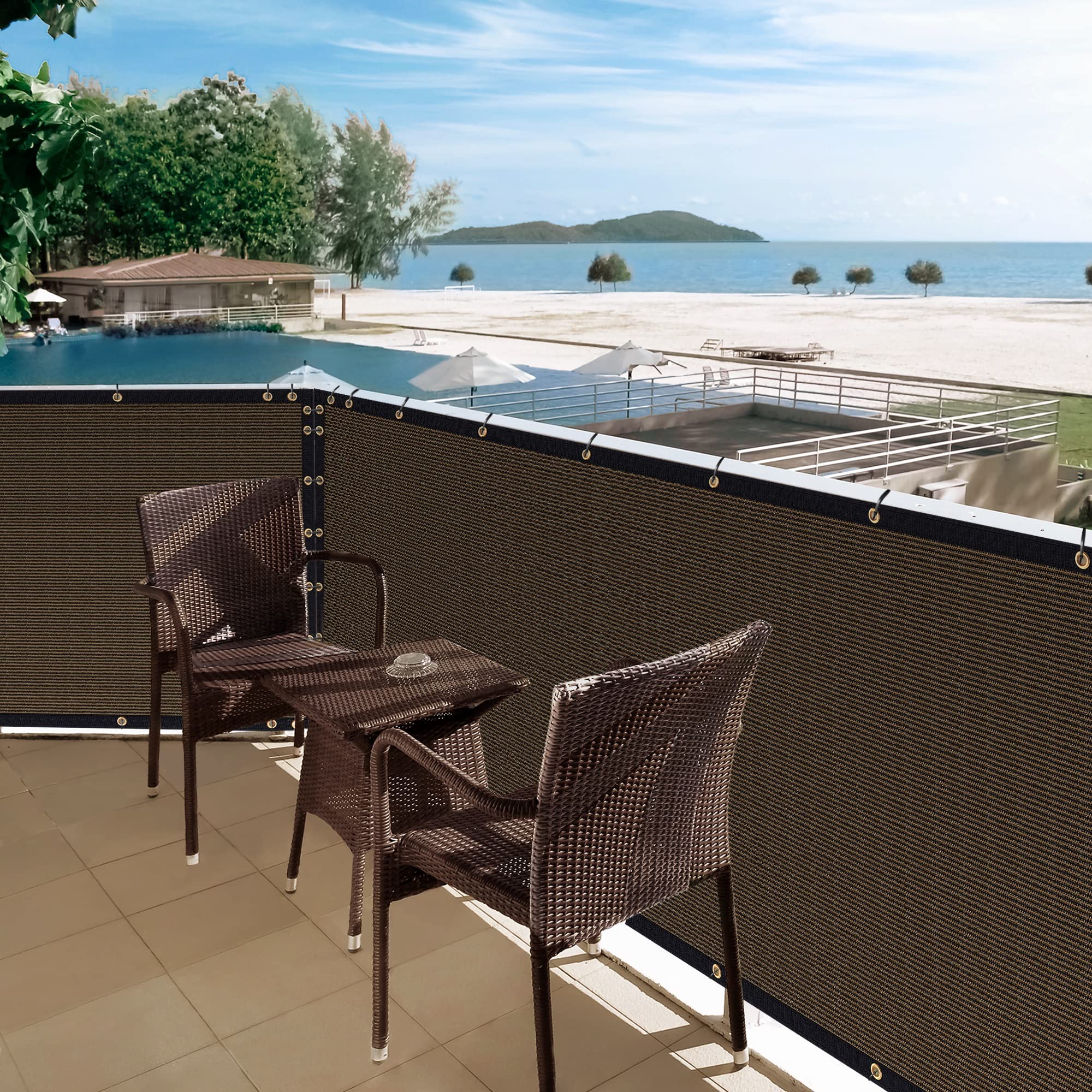 SEKKVY Sichtschutzzaun – 122x150 Cm, 90% Sichtschutz, HDPE Netz Für Garten, Balkon, Zaun (wetterfest, Mit Kabelbindern)