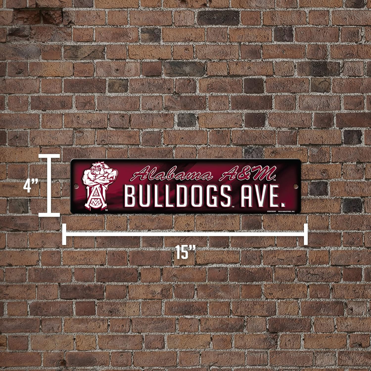 NCAA Rico Industries Plastic Street Sign Plastic 4" x 16" Street Sign - Image 5