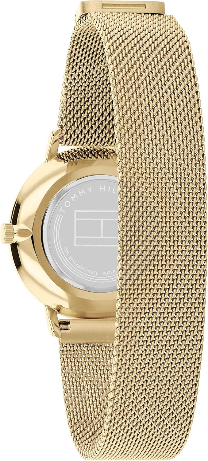 Miniatura 3 de Tommy Hilfiger Reloj casual de cuarzo de acero inoxidable y malla para mujer color chapado en oro Modelo 1782375 Dorado Gold Plated Reloj de cuarzo