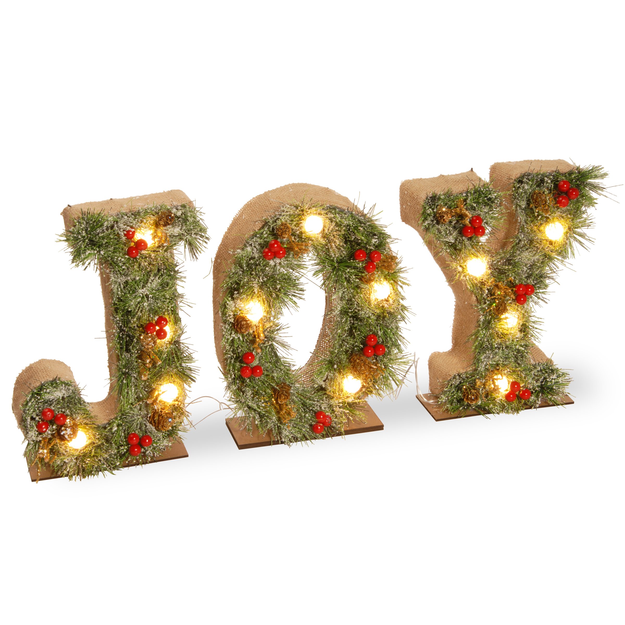 (battery pack corroded) National Tree MZC-638A Pre-Lit Joy Decoration, 27"