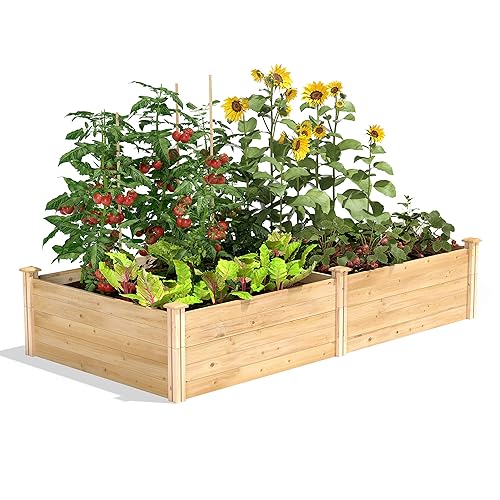 Greenes Fence Premium Cedar Raised Garden Bed, 4' x 8' x 17.5"