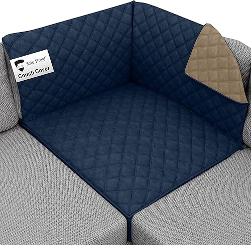 Miniatura 22 de Sofa Shield Funda Deslizable Patentada para Sofá Seccional, Protector de Cojín, Diseño de EE. UU. Reversible Resistente a Manchas y Desgarros de