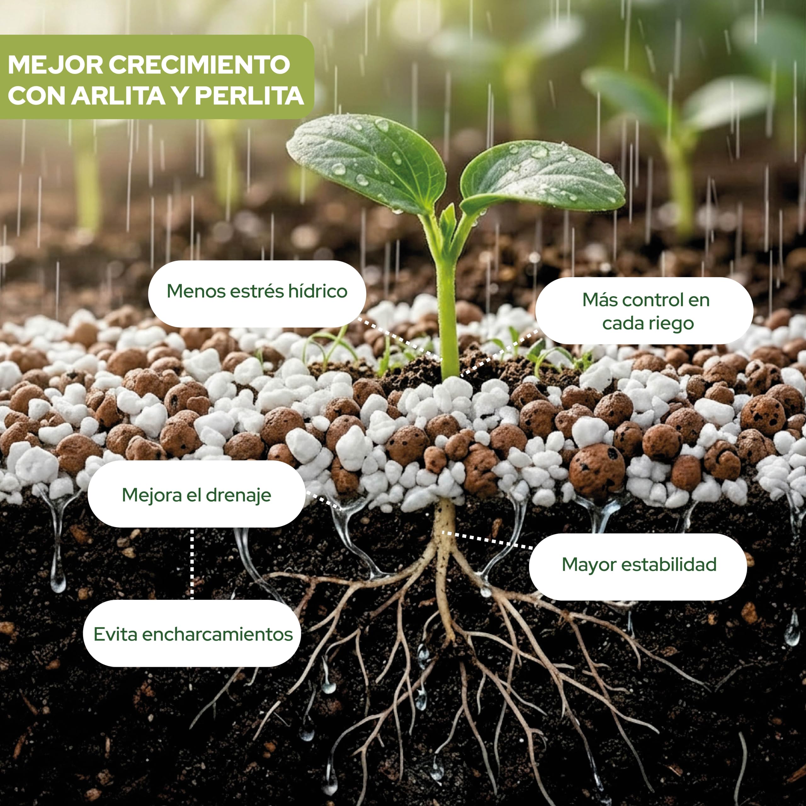 Control Garden Pack Arlita 6L + Perlita 6L | Sustrato para Plantas y Cultivos Interior y Exterior | Fabricado en España
