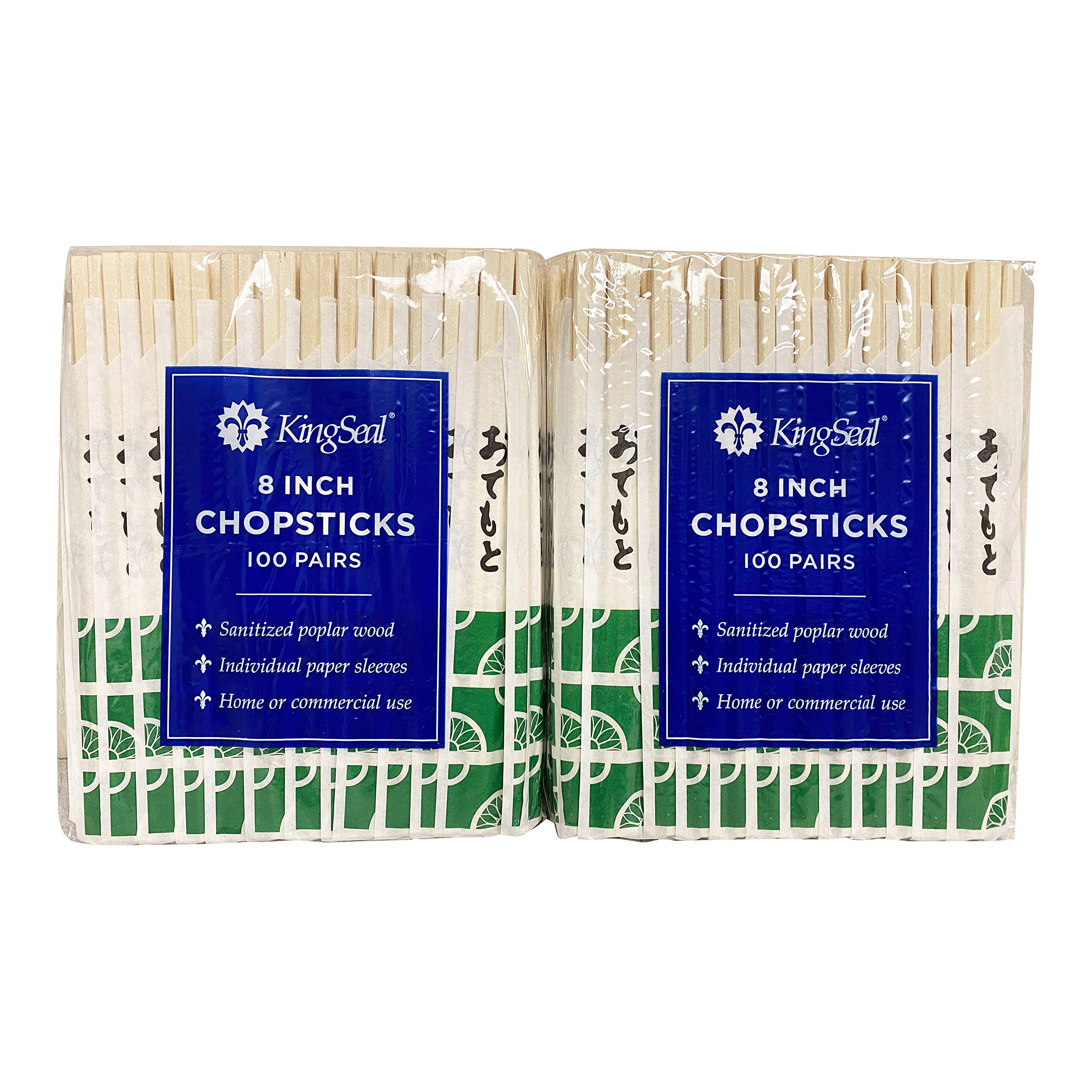 KingSeal Chopsticks - 200 Count Disposable Wood -3
