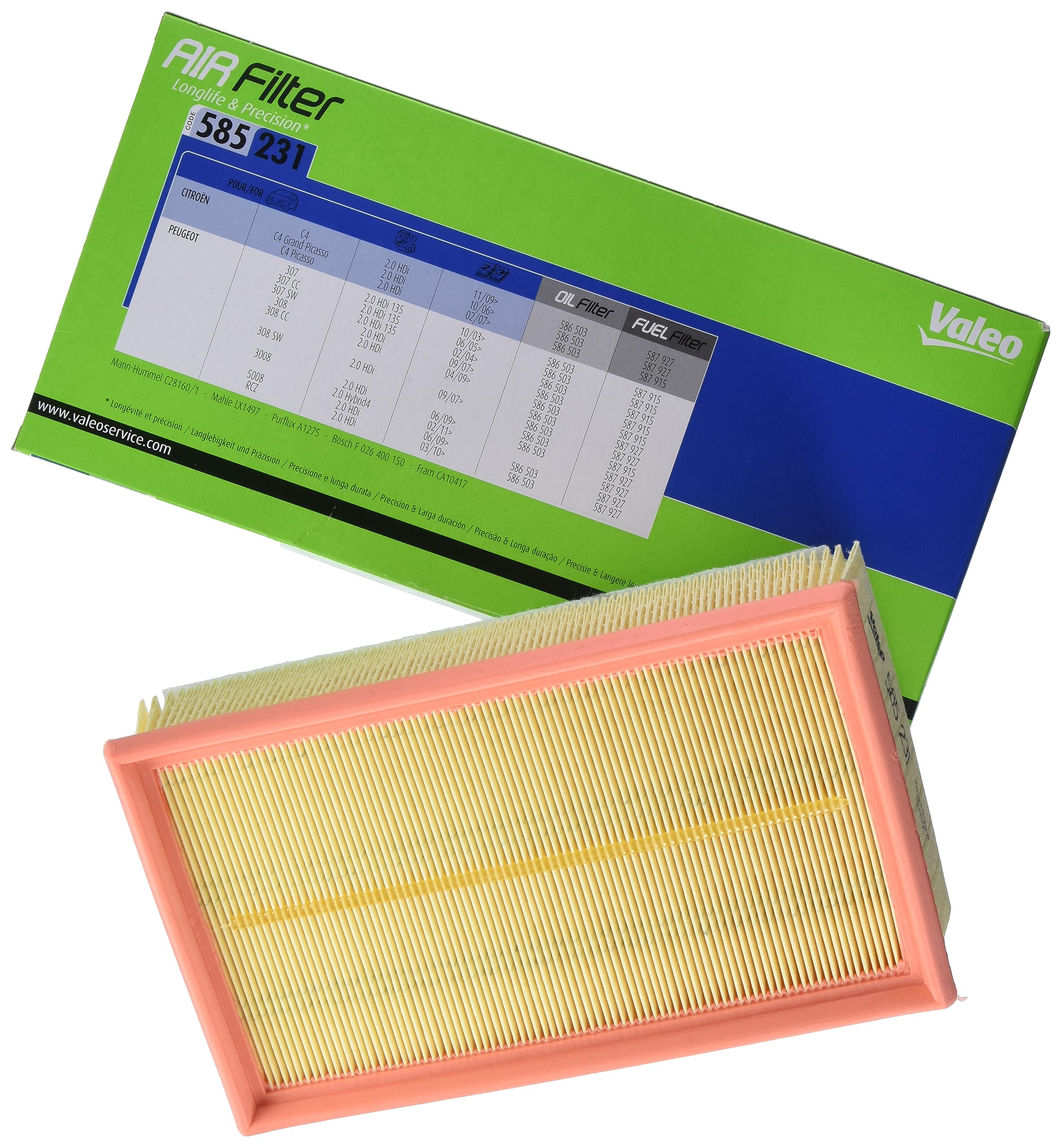 VALEO 585694 Filtro Aria Auto - Protezione Superiore Per Il Tuo Motore, Facile Installazione