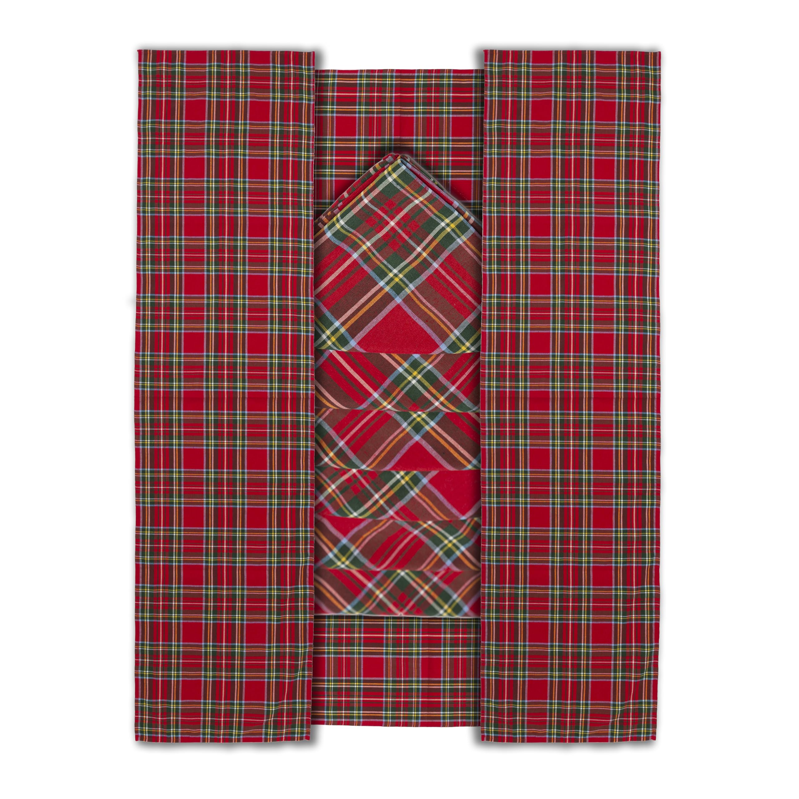 Cuscini Coprisedie Natalizi Paramaison - Set Da 2, Design Tartan, 40x40cm, Per Decorazioni Natale