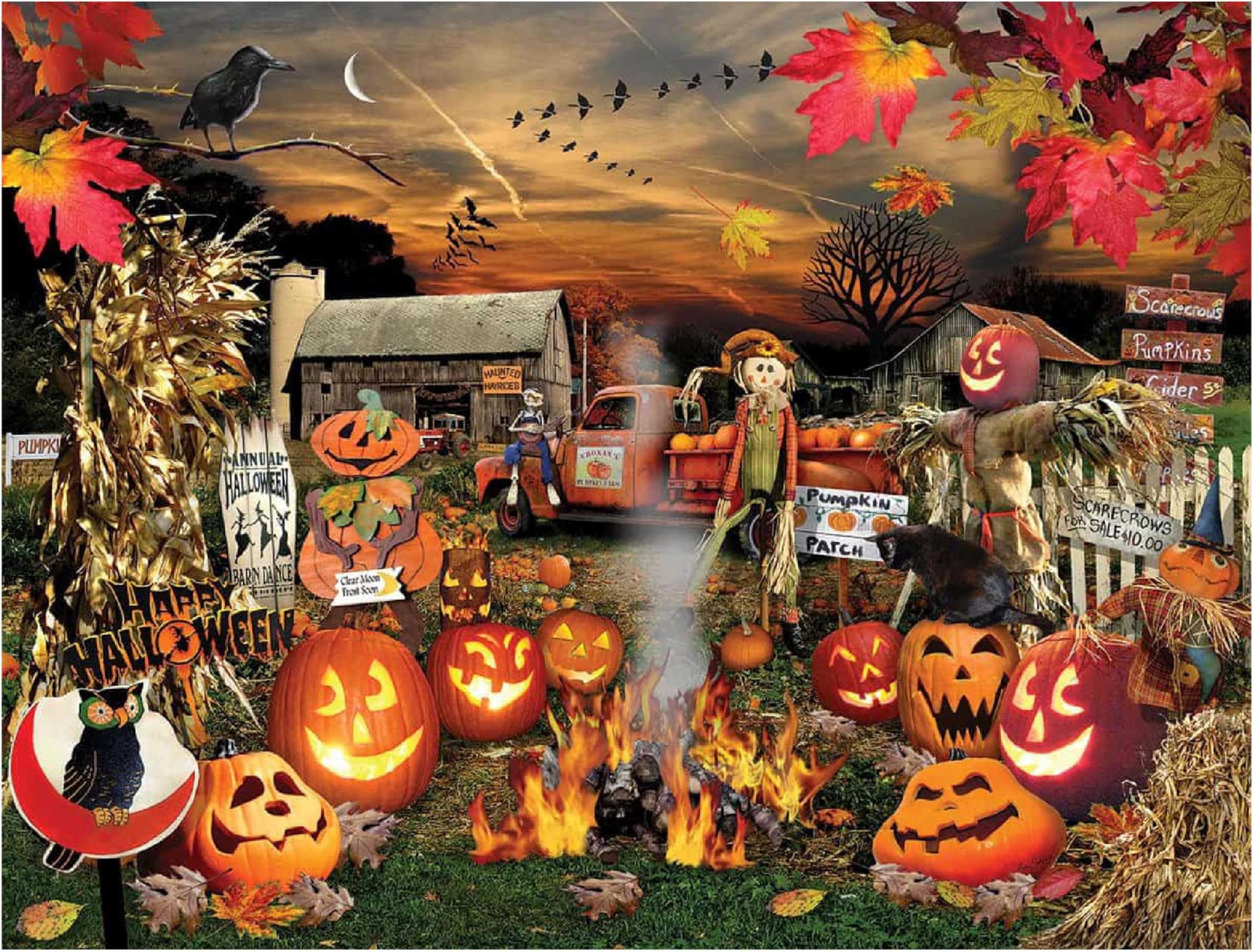 Puzzles Jack O Lanterns, 1000 Piece Jigsaw Puzzle